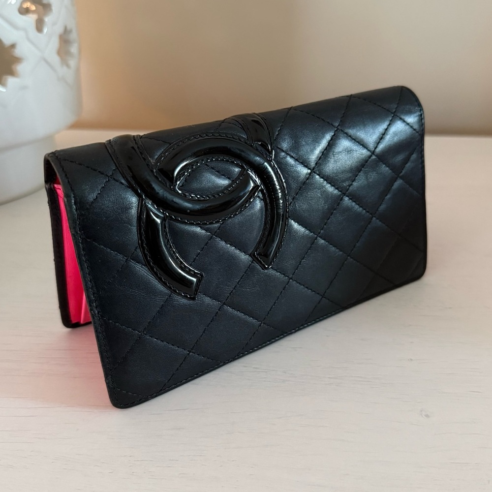 Chanel Cambon Quilted Leather Long Wallet